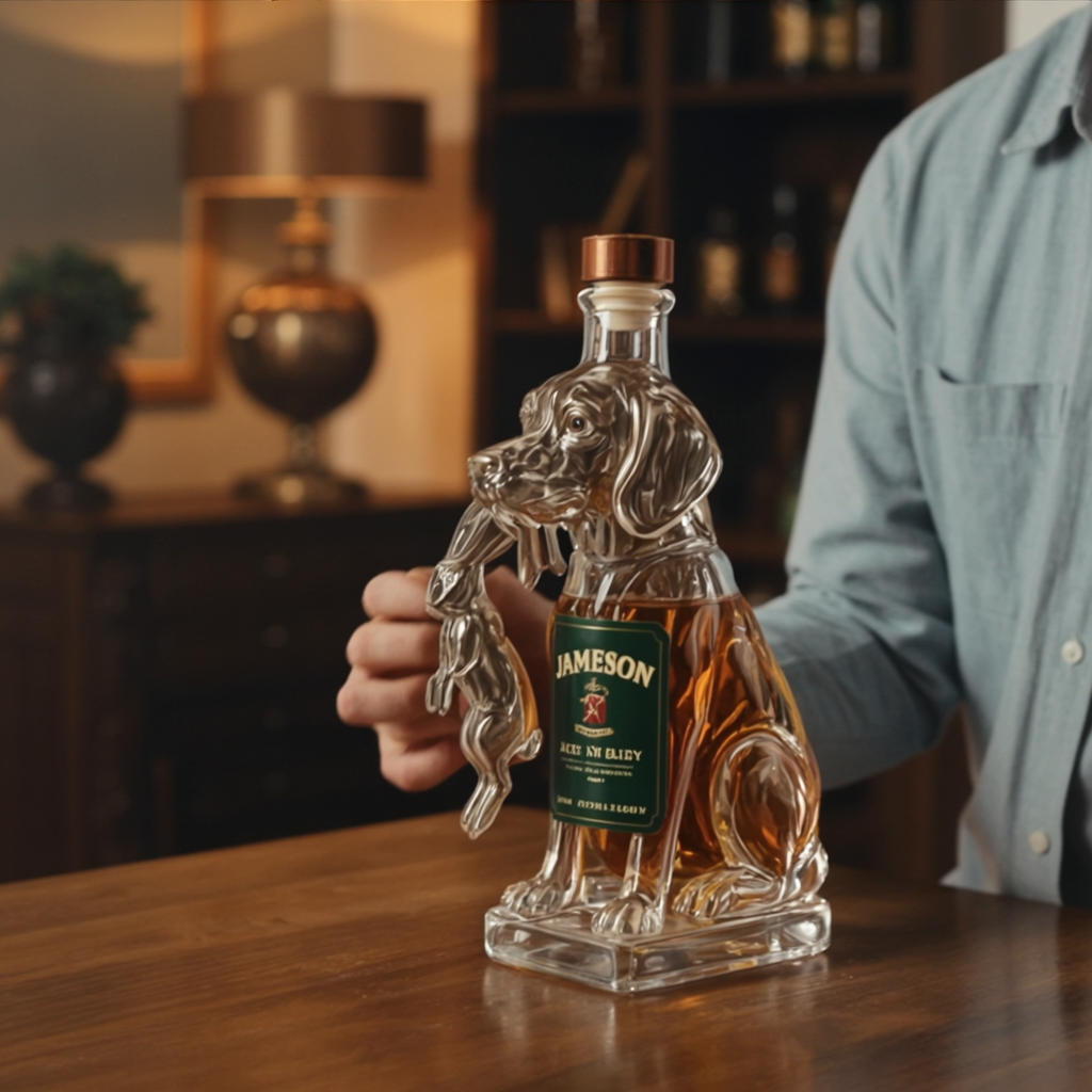 Dog-Themed Whiskey Bottles