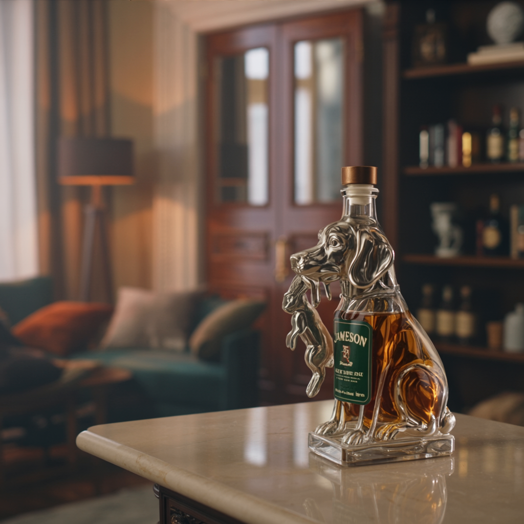 Dog-Themed Whiskey Bottles