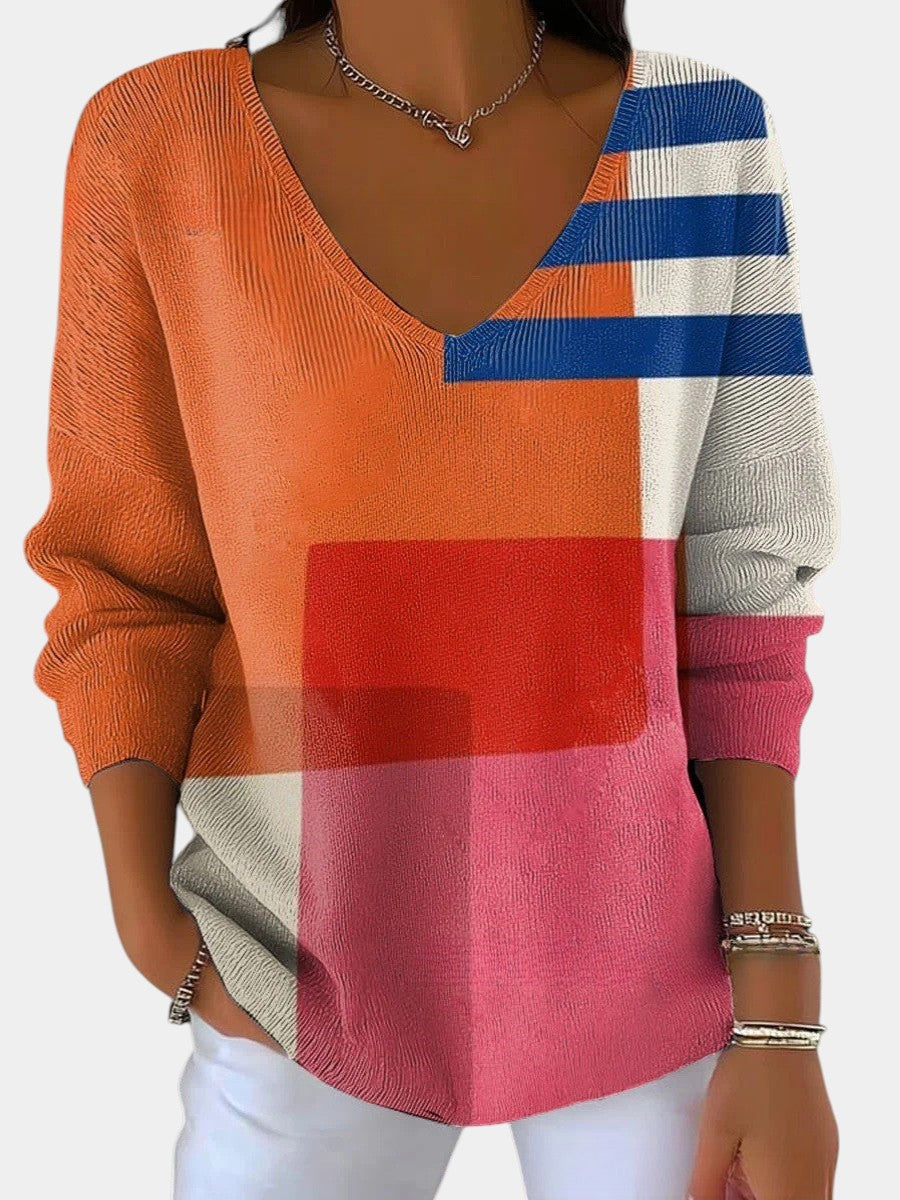 Emily | Knit Sweater with V-Neck
