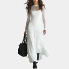 Dakota | Long Black Tulle Dress with Ethereal Charm