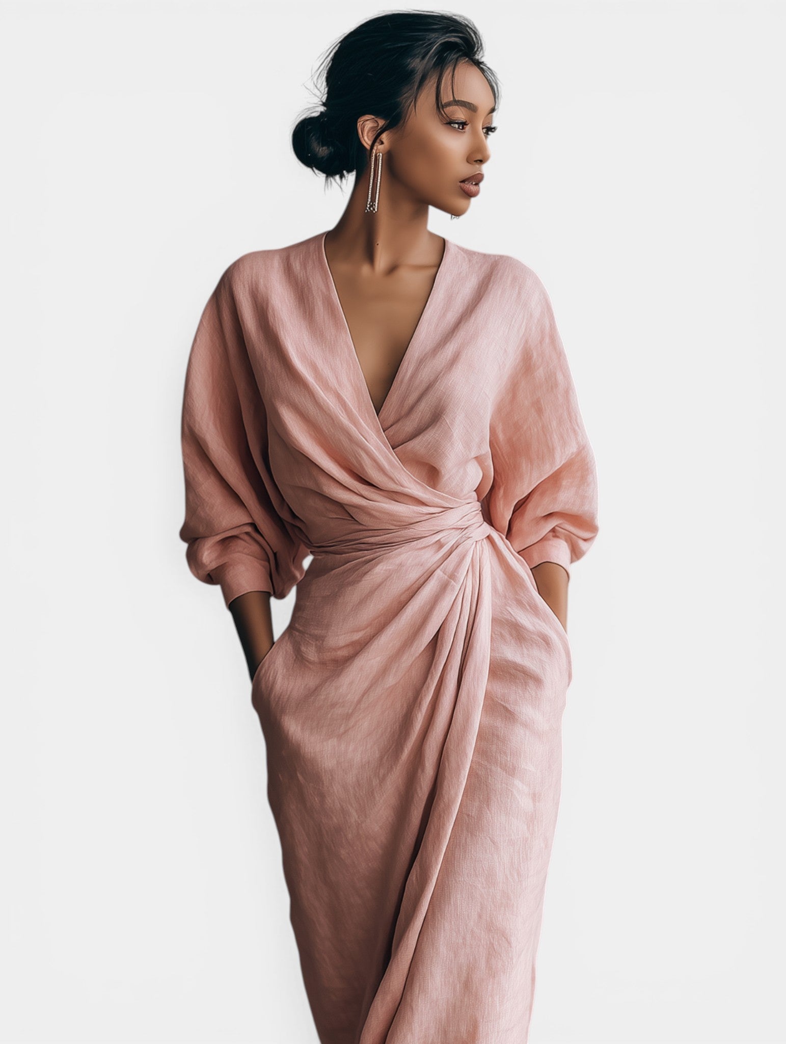 Molly | Minimalist Maxi Dress Pink