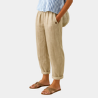 Mila | Comfortable Linen Effect Trousers