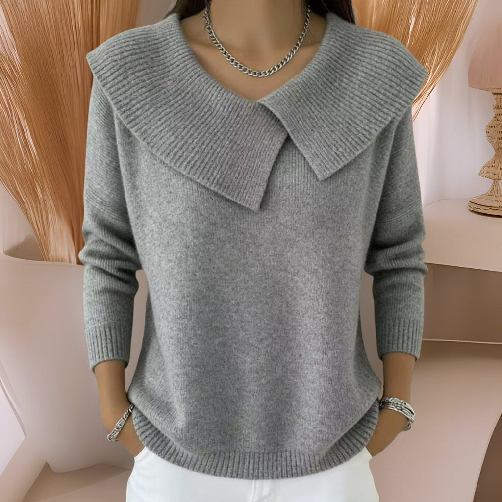 Jennifer™ | Knit Sweater with Soft Collar aud