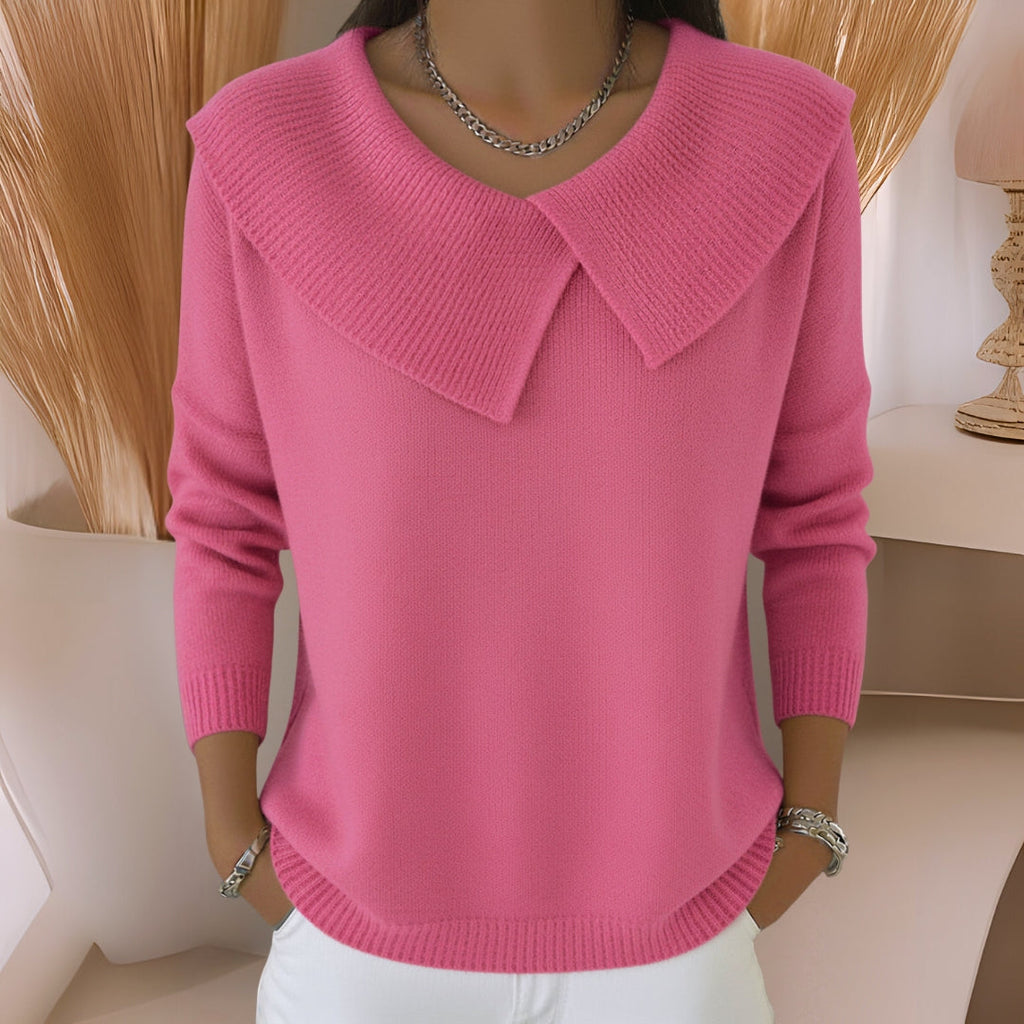 Jennifer™ | Knit Sweater with Soft Collar aud