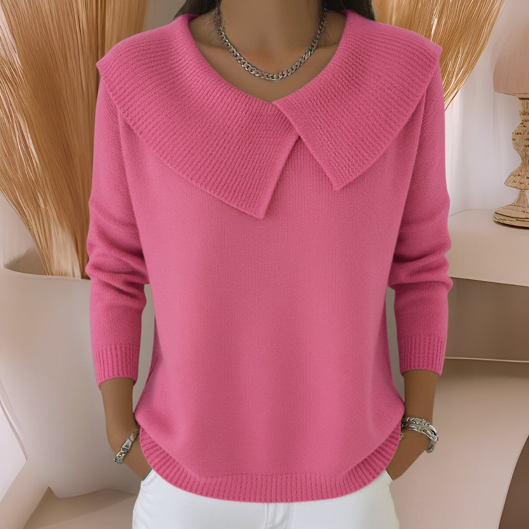 Jennifer™ | Knit Sweater with Soft Collar aud