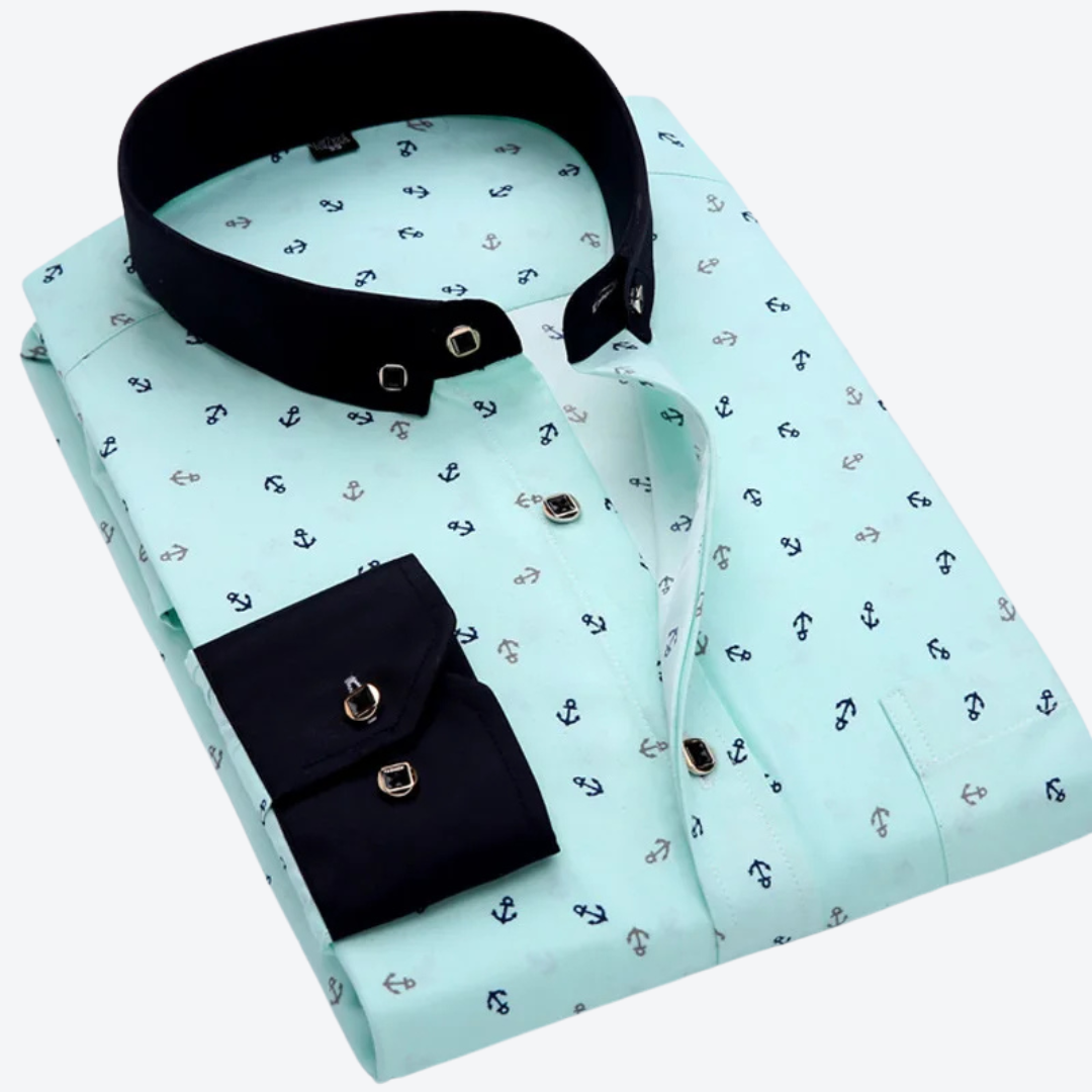 Elijah | Nautical Print Shirt