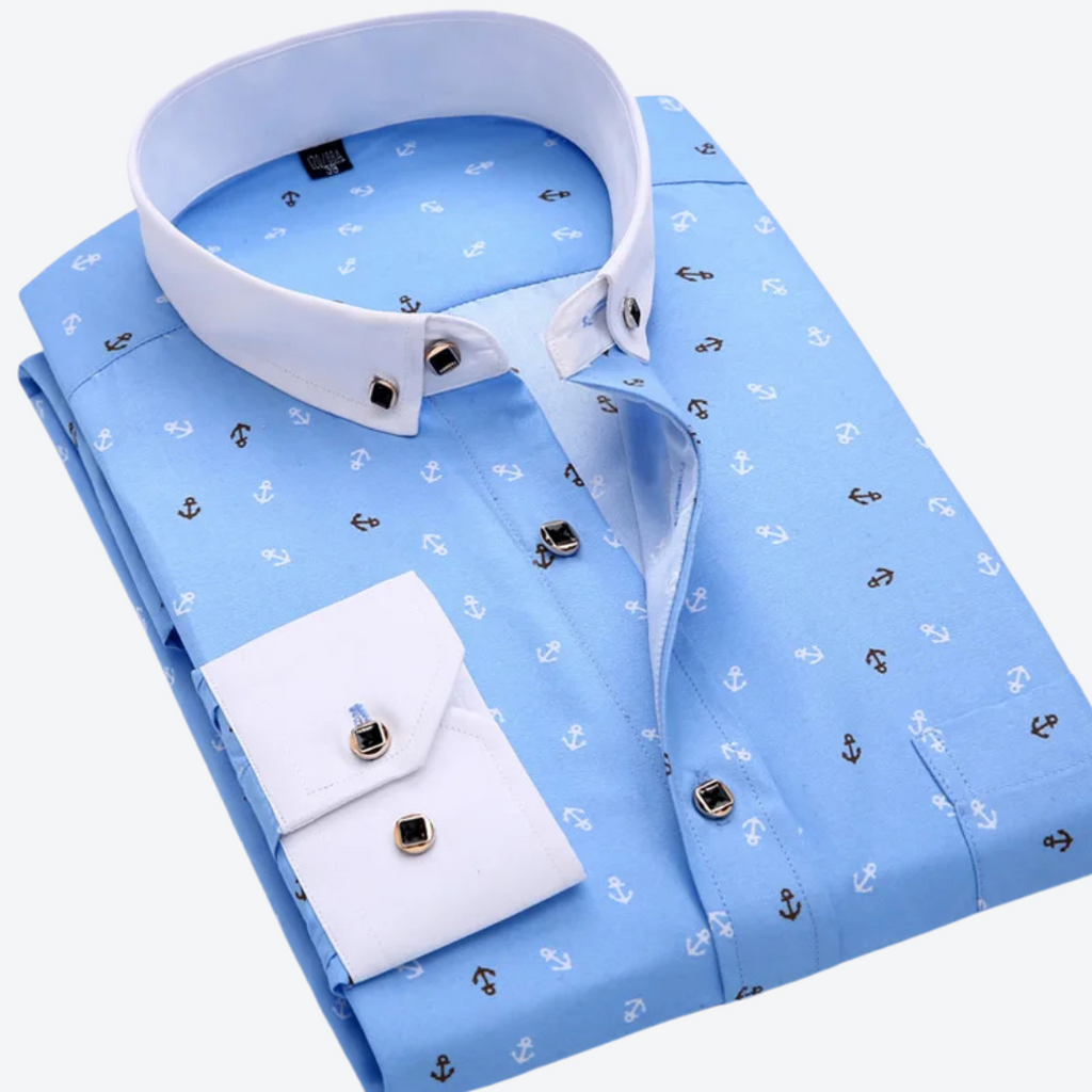 Elijah | Nautical Print Shirt