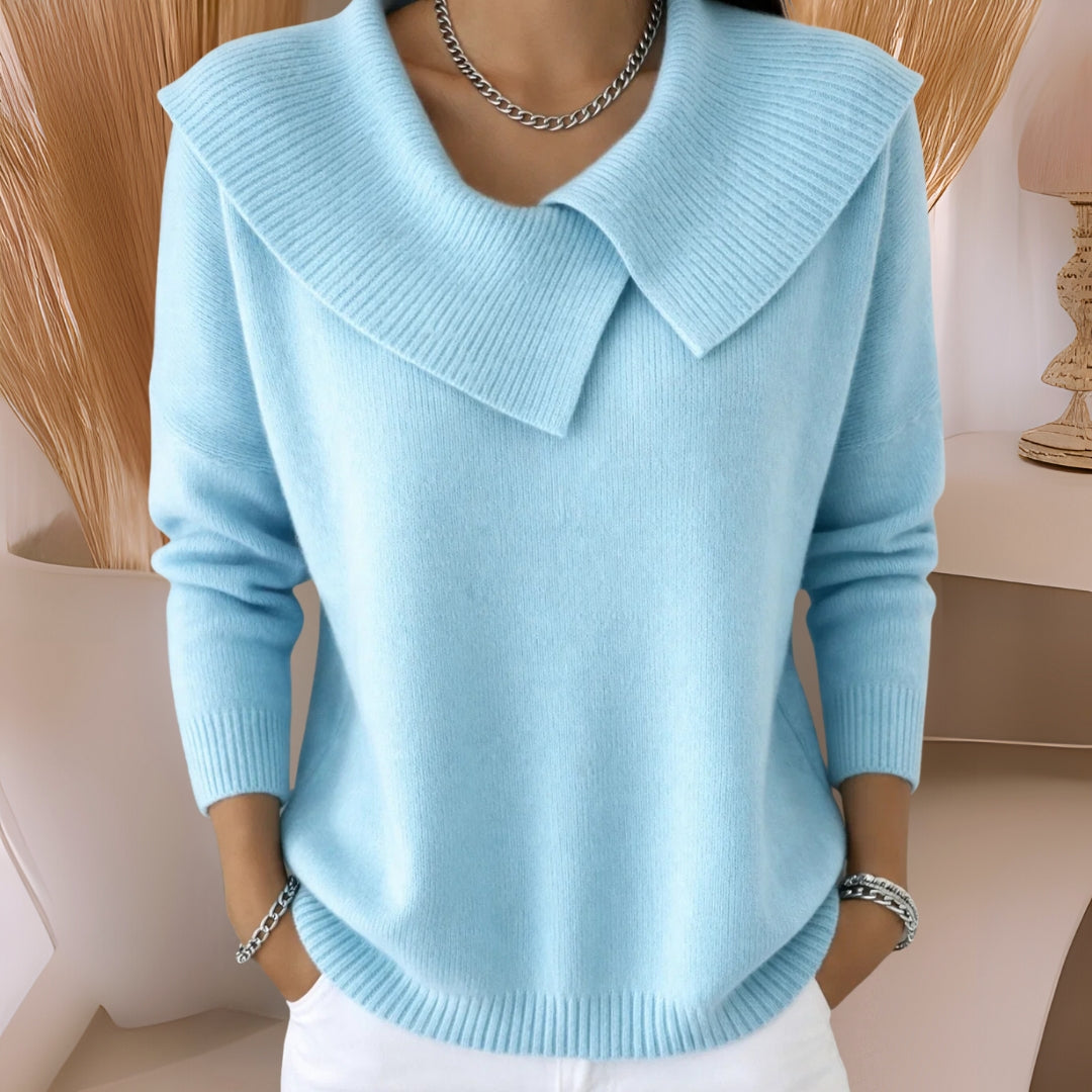 Jennifer™ | Knit Sweater with Soft Collar aud