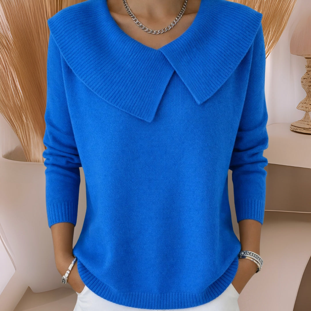 Jennifer™ | Knit Sweater with Soft Collar aud
