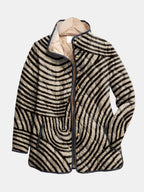 Lily | Veste Matelassée avec Design Circulaire Rétro Dessiné à la Main