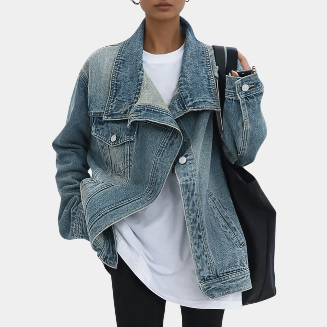 Lucy | Vintage Washed High Collar Jacket