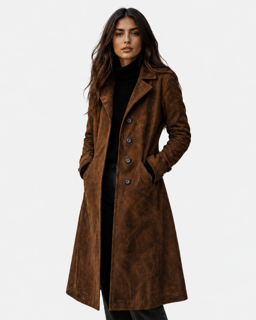 Ava | Elegant Suede Trench
