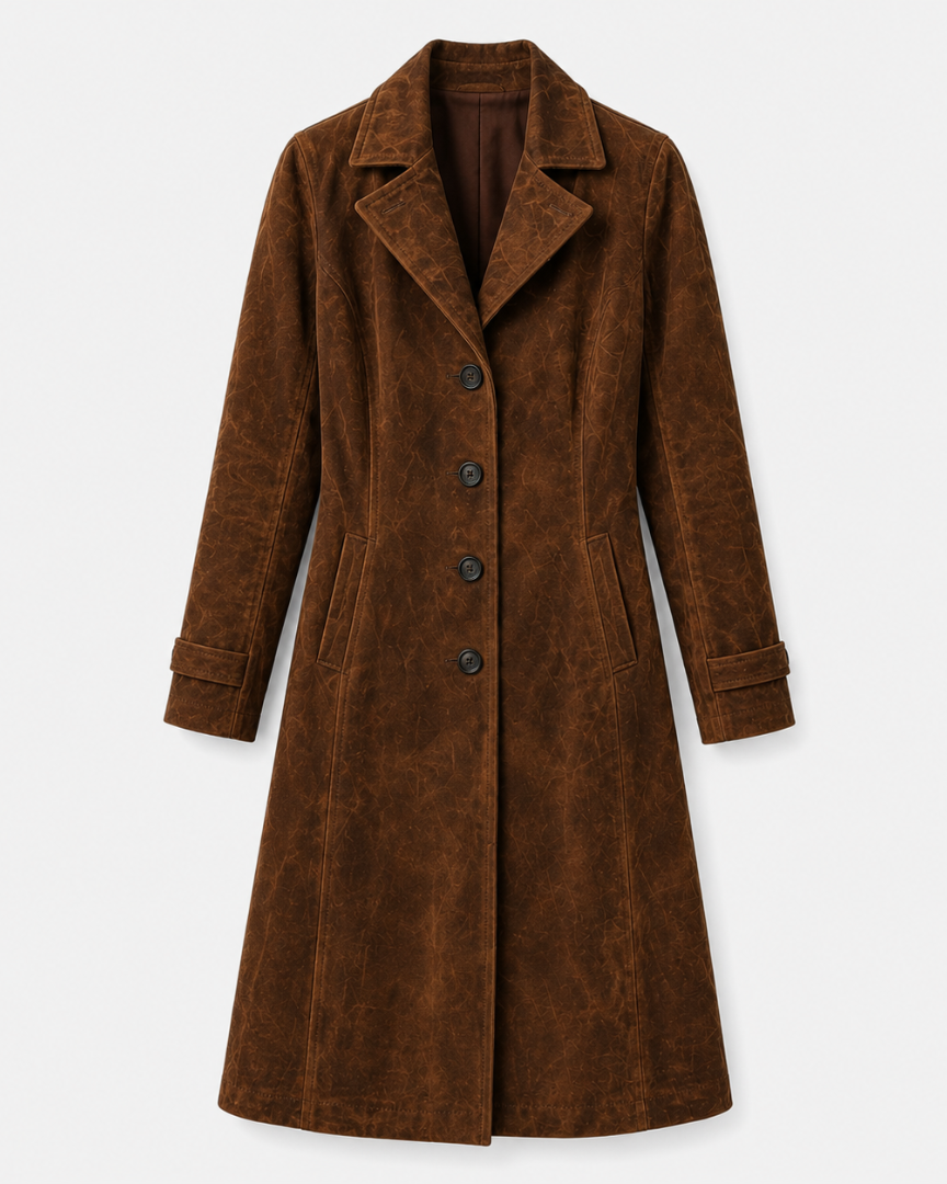 Ava | Elegant Suede Trench