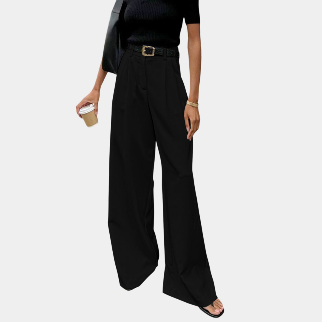 Amelia | Solid Wide-Leg Pants Without Belt