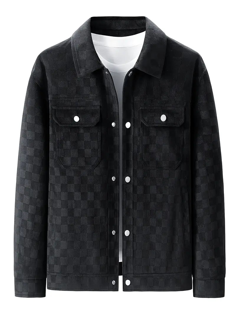Mason | Checkered Suede Jacket