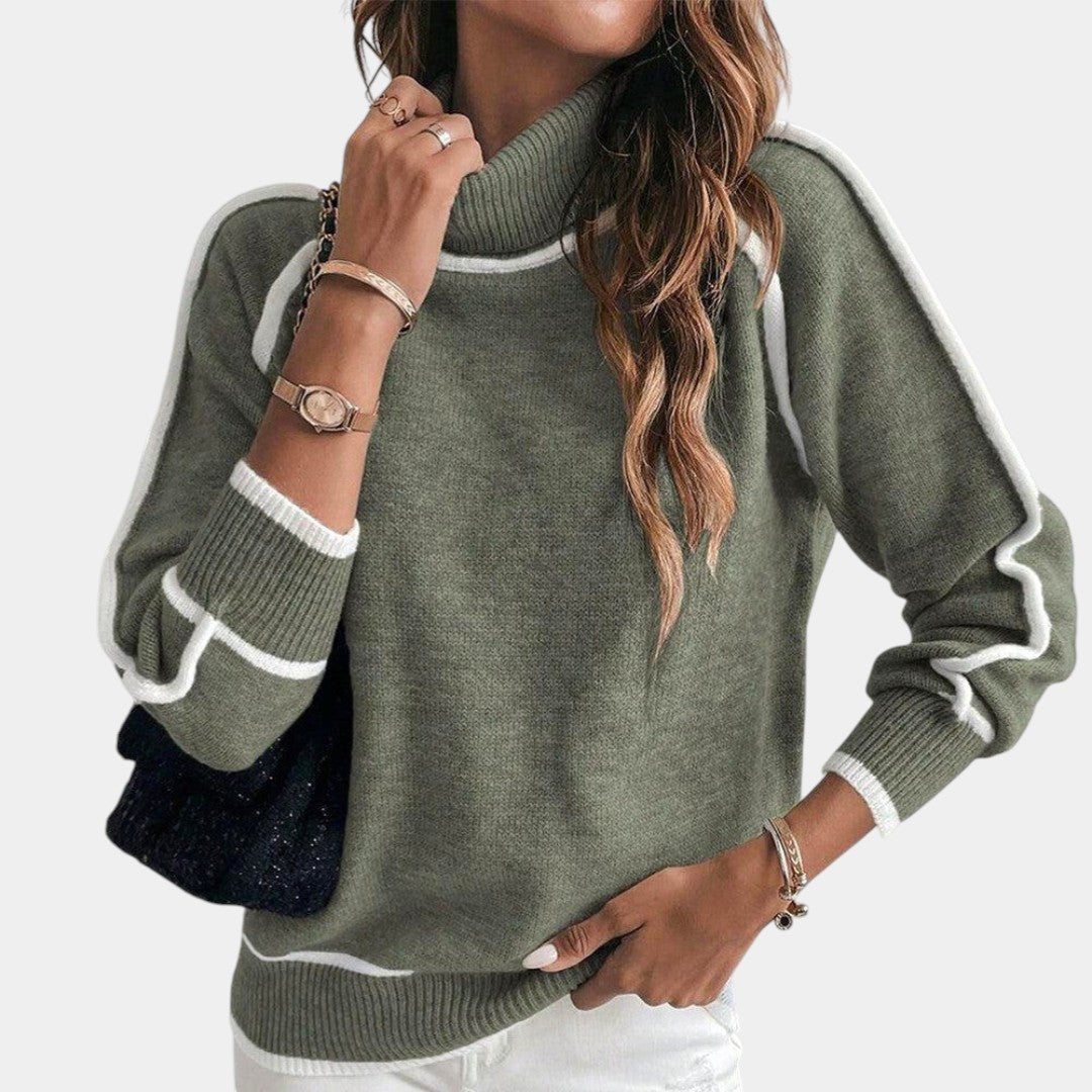 Harper | Elegant High Neck Sweater