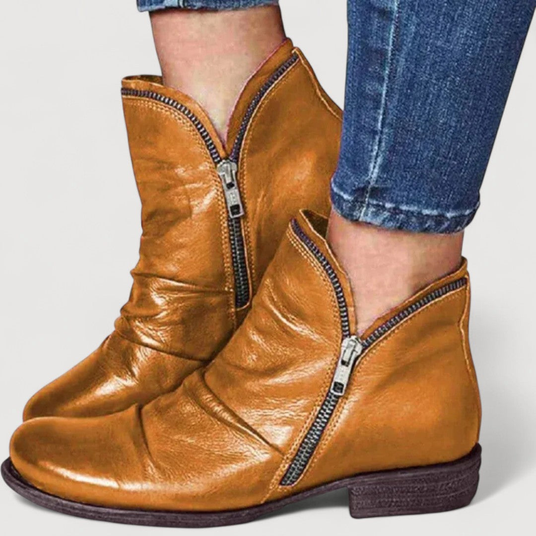 Mia | COMFORT ZIP ANKLE BOOTS