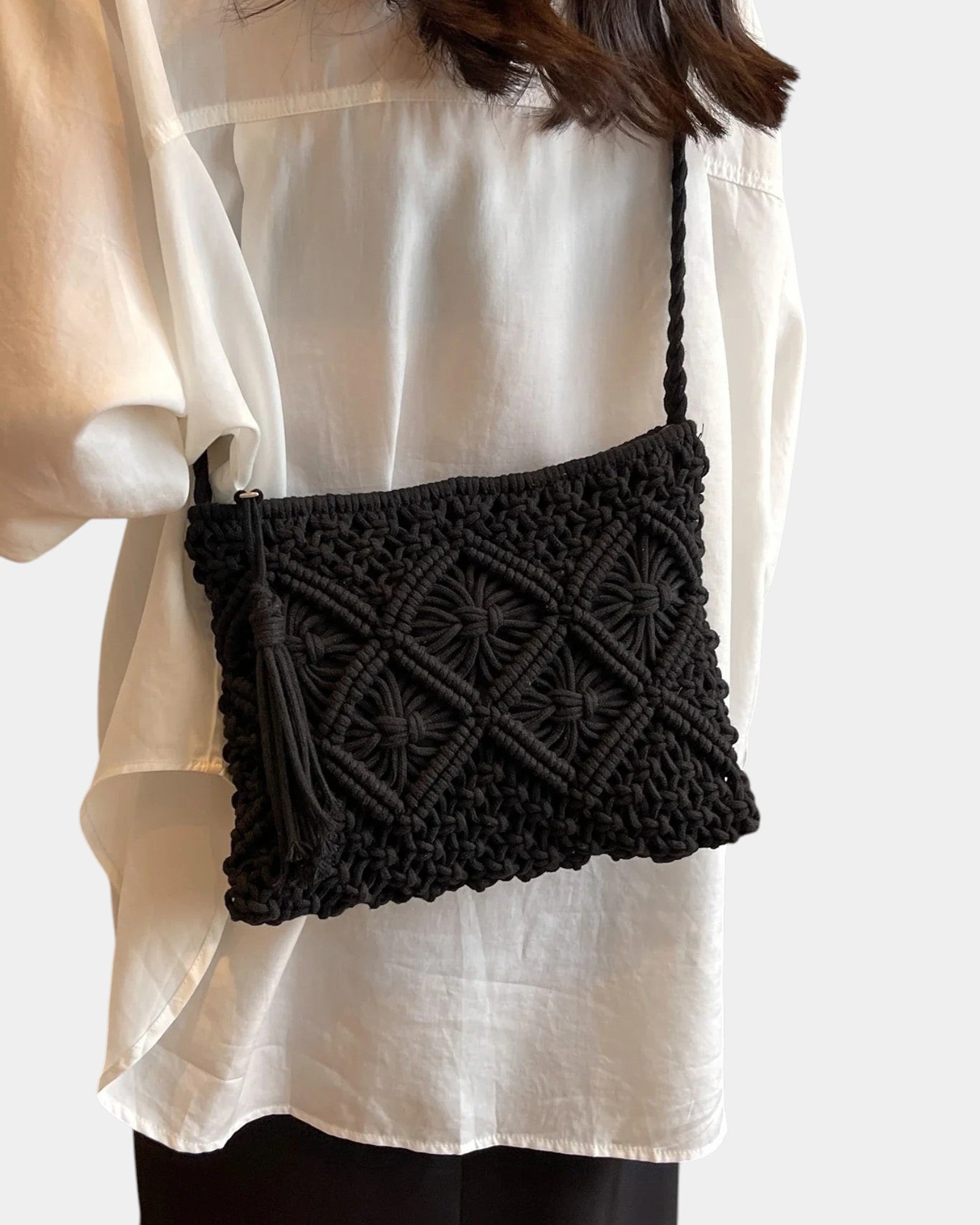 Harper | Woven Effect Crossbody Bag