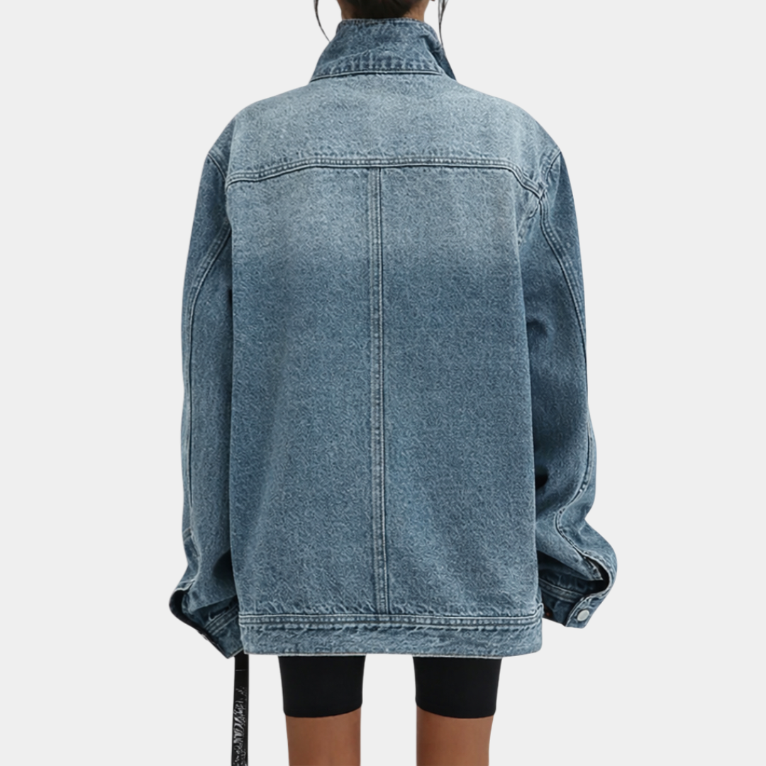 Lucy | Vintage Washed High Collar Jacket