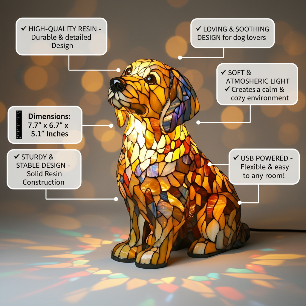 Lily the Golden Retriever Figurine - A Symbol of Spirituality