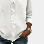 Poppy | Blouse with V-neck and delicate ruffles