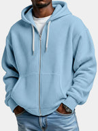 Thomas | Waffle Knit Hooded Jacket
