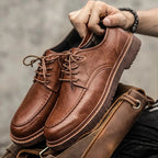 CARLOS - Zapatos de cuero genuino de corte bajo