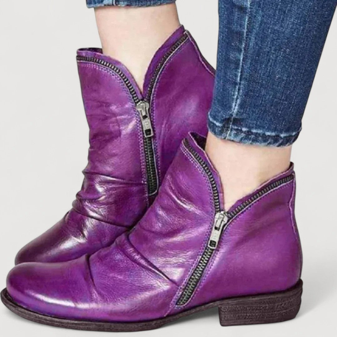 Mia | COMFORT ZIP ANKLE BOOTS