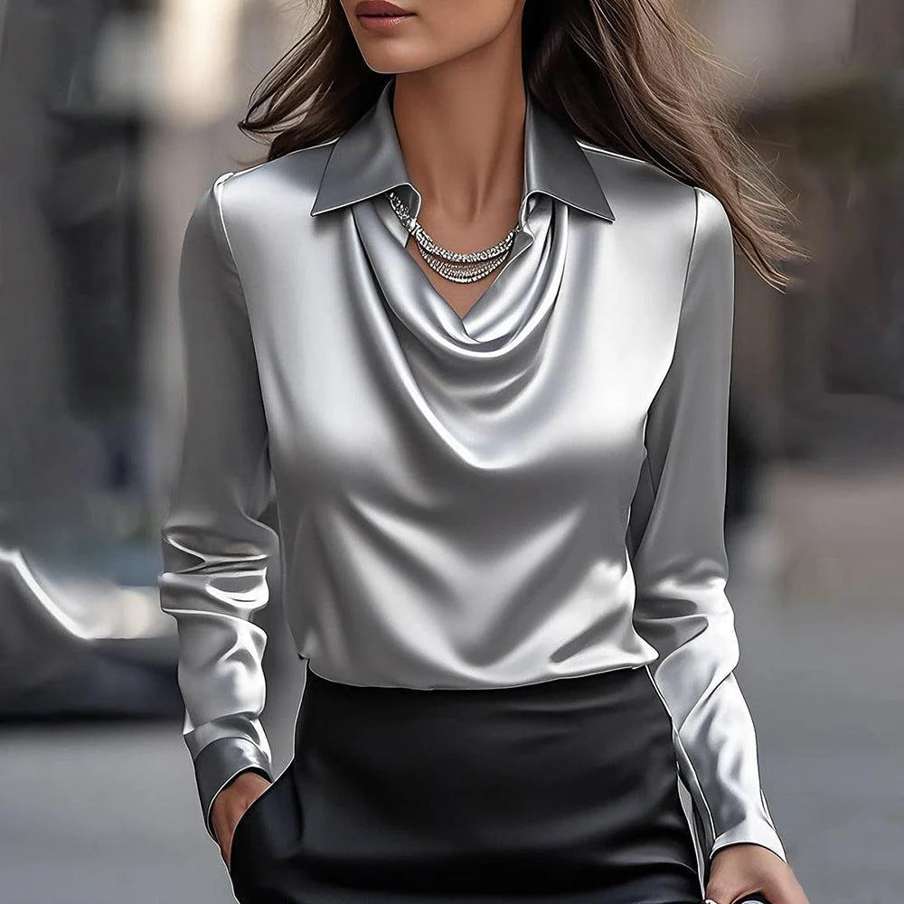 Audrey | Elegant Shiny Blouse