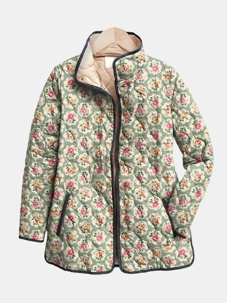 Olivia | Veste matelassée avec imprimé floral vintage