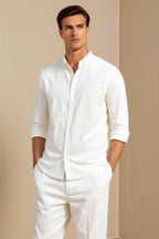 Lachlan | Cotton Linen Long Sleeve Shirt