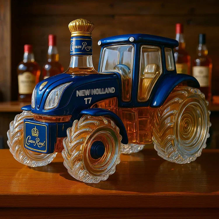 Whiskey Bottle Designed as a Classic New Holland T7 Tractor