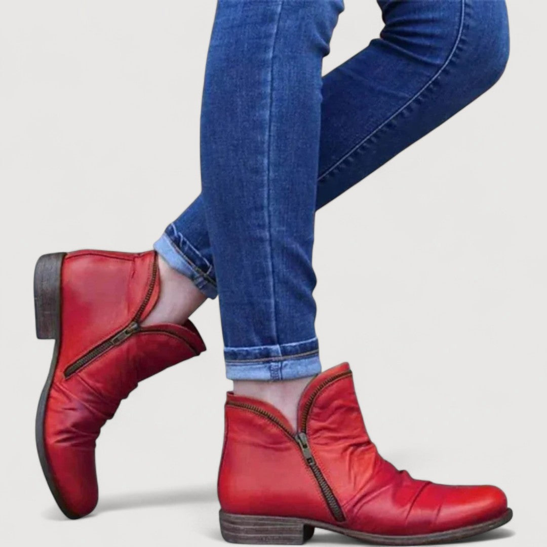 Mia | COMFORT ZIP ANKLE BOOTS