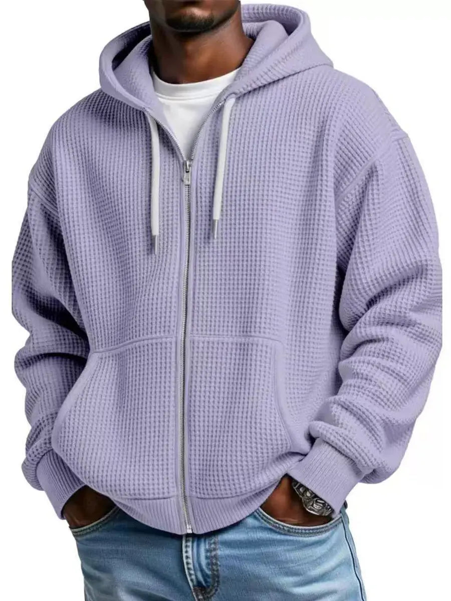 Thomas | Waffle Knit Hooded Jacket