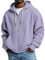 Thomas | Waffle Knit Hooded Jacket