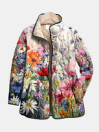 Grace | Veste Matelassée Florale Vintage Charmante