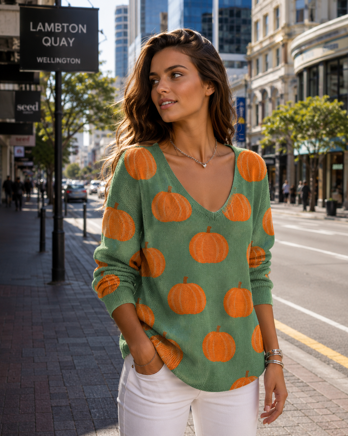 Aurora | Knit Sweater with V-Neck