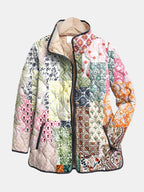 Hazel | Veste Matelassée Imprimé Floral Décontractée