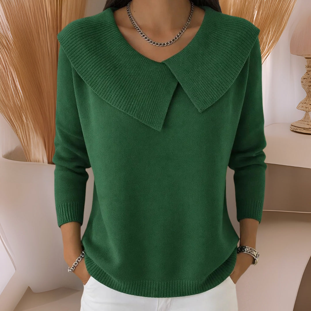 Jennifer™ | Knit Sweater with Soft Collar aud