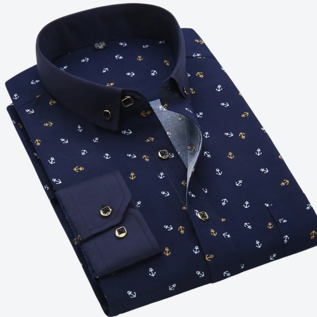 Elijah | Nautical Print Shirt
