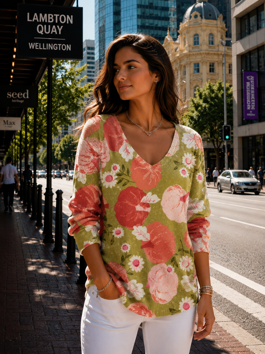 Florence | Knit Sweater with V-Neck
