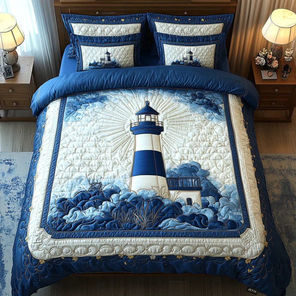 Beacon Breeze 3-Piece Quilted Bedspread Set