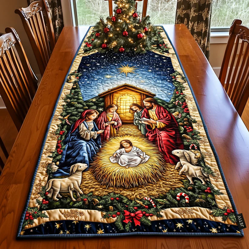 Star of Bethlehem Quilted Table Runner