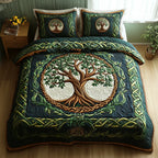 Tree of Life 3-Piece Quilted Bed Sheet Set