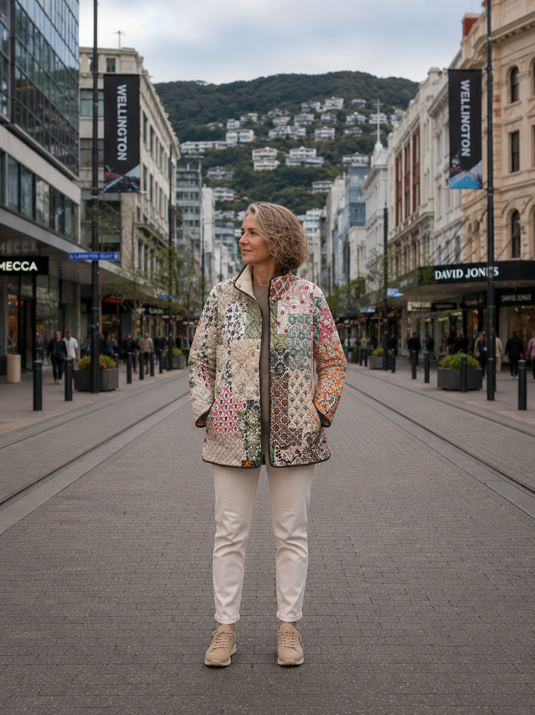 Hazel | Veste Matelassée Imprimé Floral Décontractée