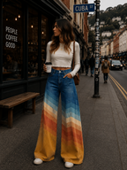 Ella | Retro Zig Zag Elegant Pants