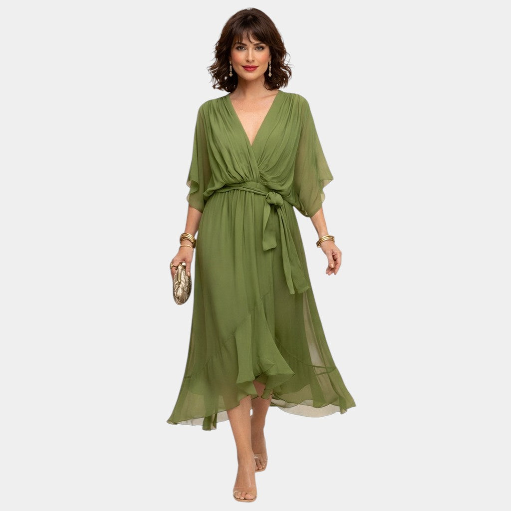 Faith | Chiffon Dress with V-Neck