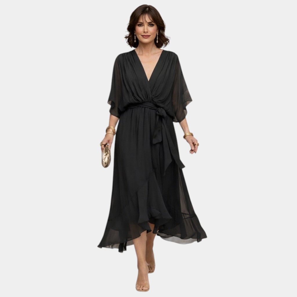 Faith | Chiffon Dress with V-Neck