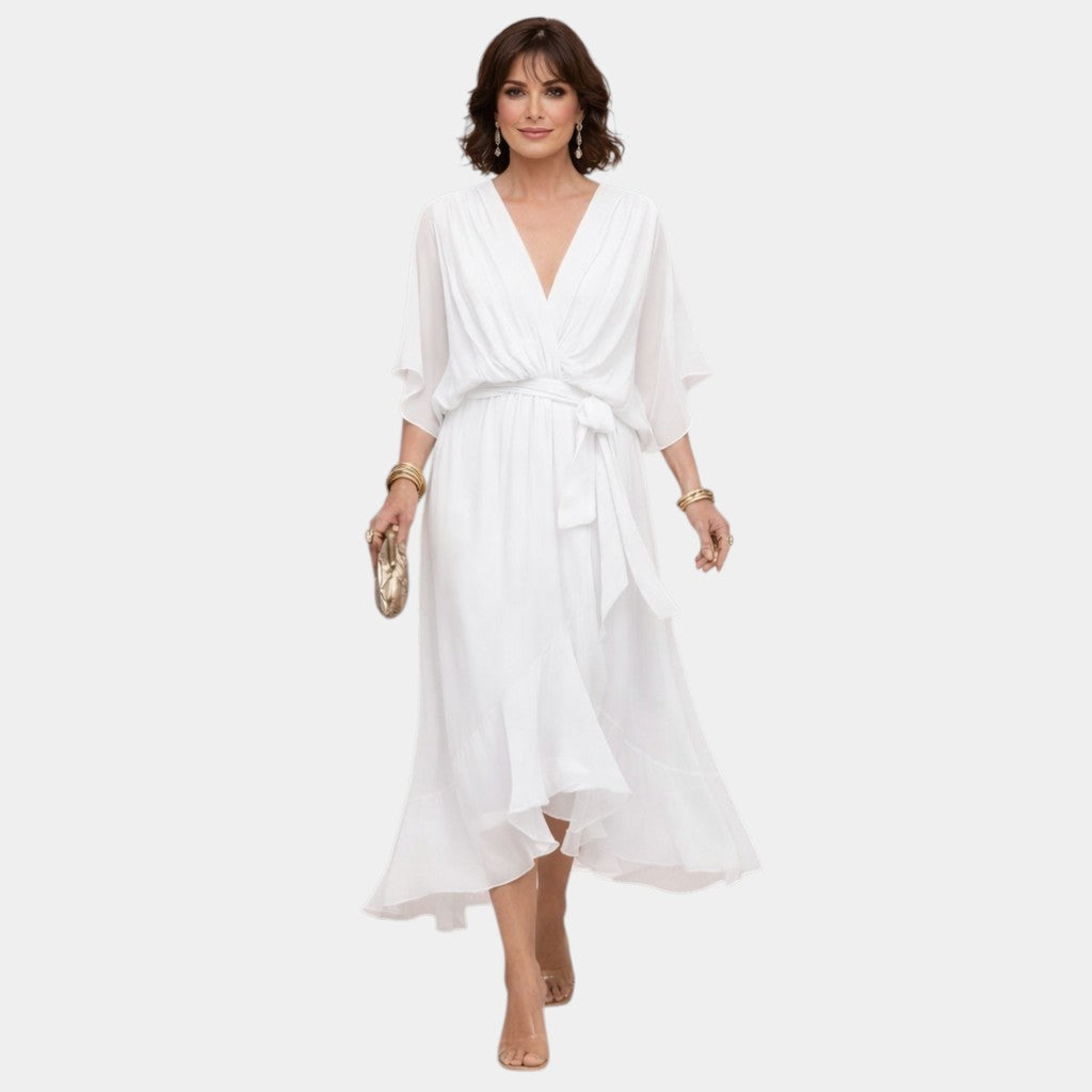 Faith | Chiffon Dress with V-Neck
