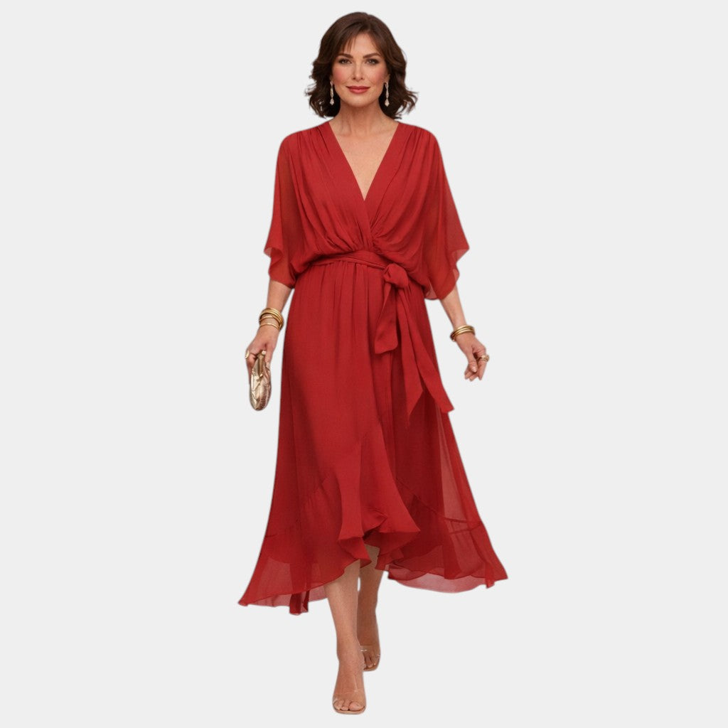 Faith | Chiffon Dress with V-Neck